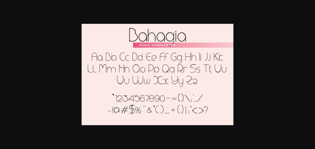 Bahagia Font Poster 4