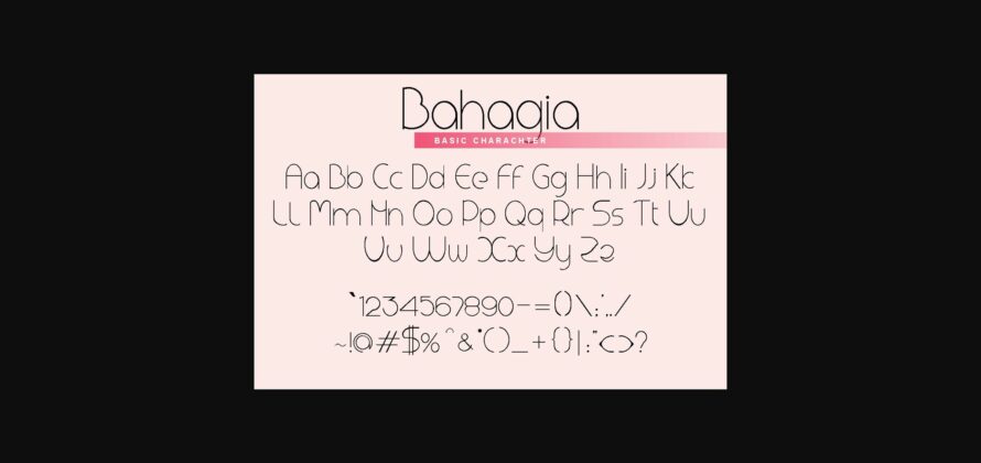 Bahagia Font Poster 2