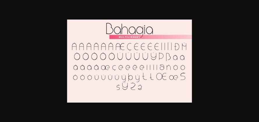 Bahagia Font Poster 5