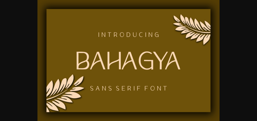 Bahagya Font Poster 3