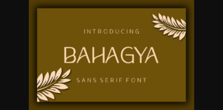 Bahagya Font Poster 1