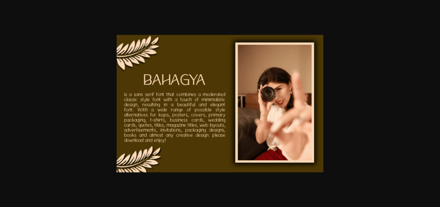 Bahagya Font Poster 5