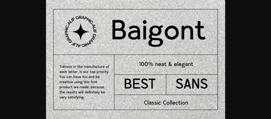 Baigont Font Poster 3