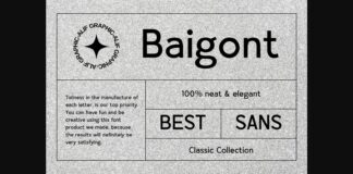 Baigont Font Poster 1