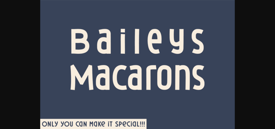 Baileys Macarons Font Poster 3