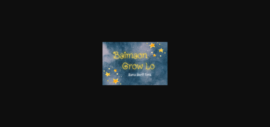Baimaon Grow Lo Font Poster 3
