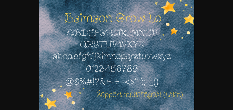 Baimaon Grow Lo Font Poster 4