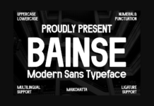 Bainse Font Poster 1