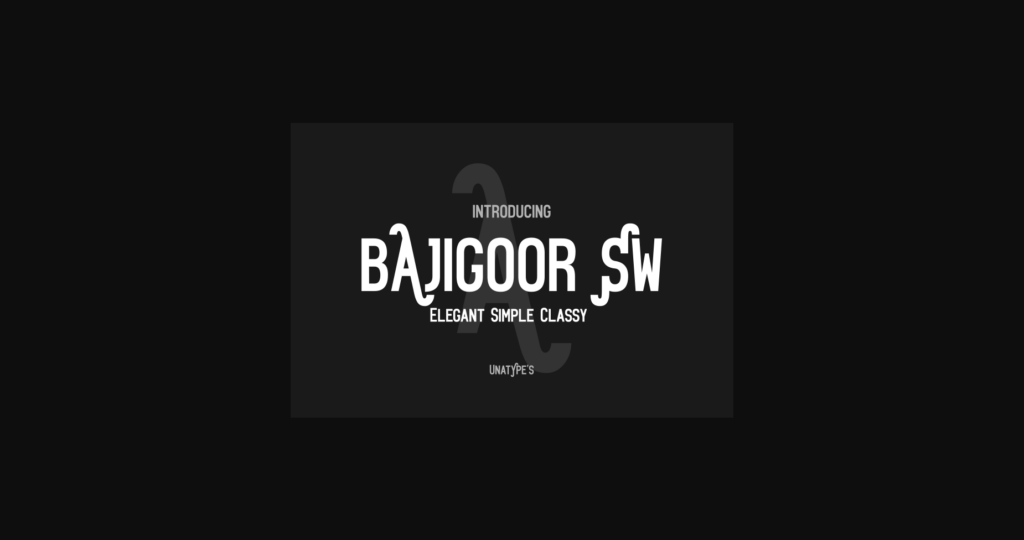Bajigoor SW Font Poster 3