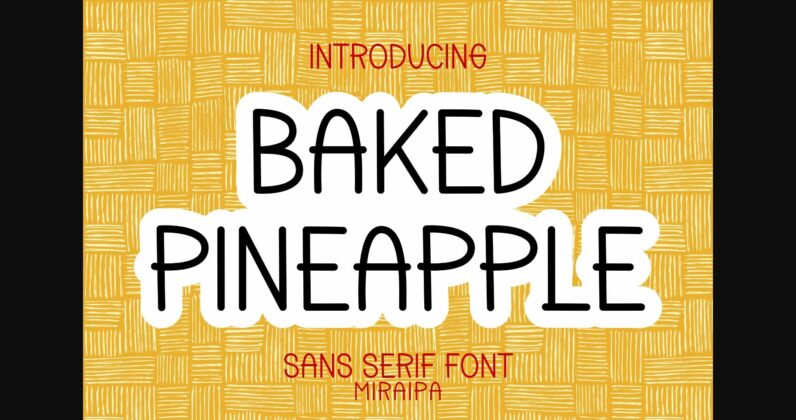 Baked Pineapple Font Poster 3