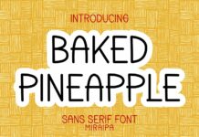 Baked Pineapple Font Poster 1