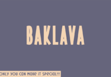 Baklava Font Poster 1