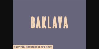 Baklava Font Poster 1