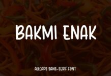 Bakmi Enak Font Poster 1