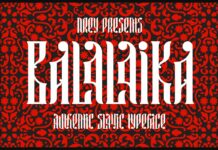Balalaika Font Poster 1