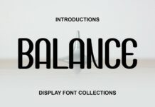 Balance Font Poster 1