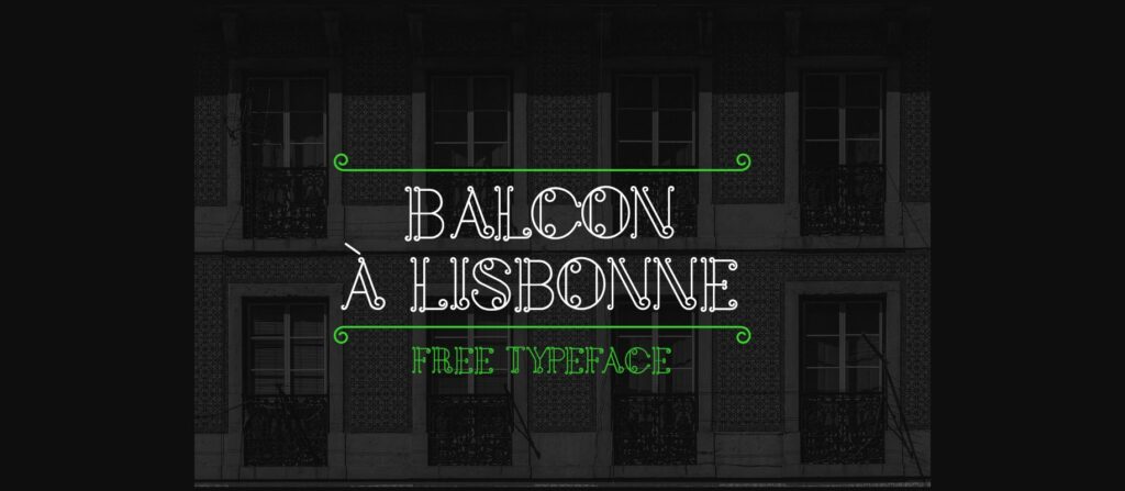 Balcon a Lisbonne Font Poster 1