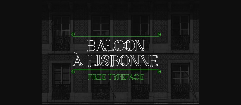 Balcon a Lisbonne Font Poster 3