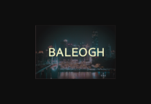 Baleogh Font Poster 1