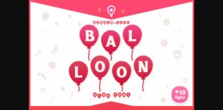 Balloon Font Poster 1