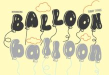 Balloon Font Poster 1