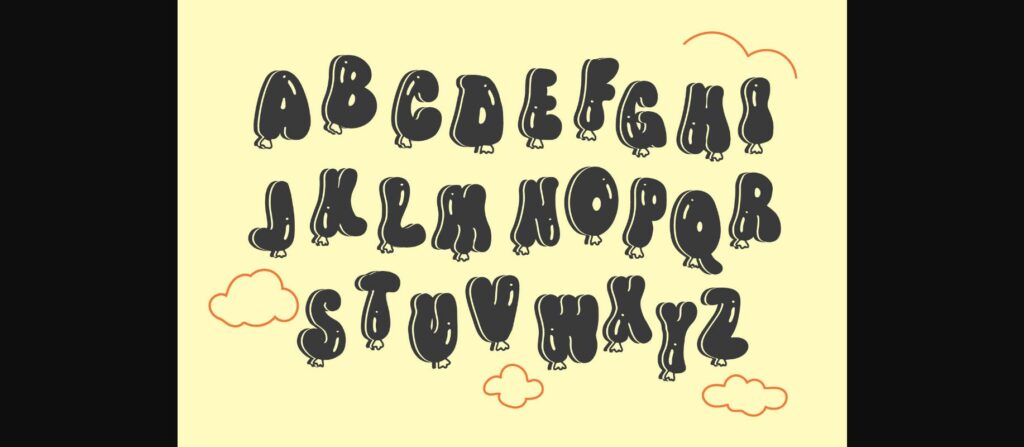 Balloon Font Poster 4