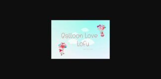Balloon Love Lofu Font Poster 1