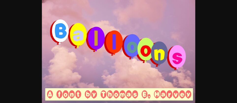 Balloons Font Poster 4