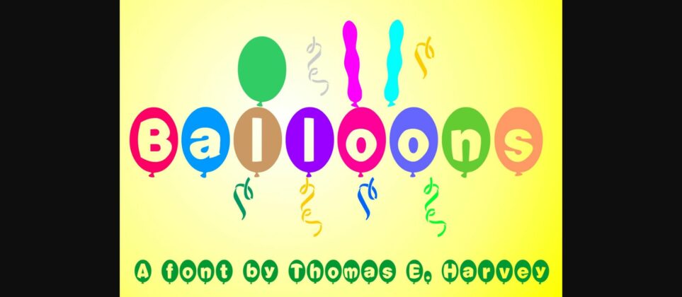 Balloons Font Poster 3