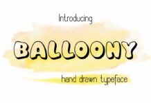 Balloony Font Poster 1