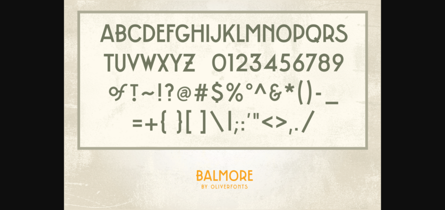 Balmore Font Poster 2