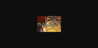 Balsam Font Poster 1