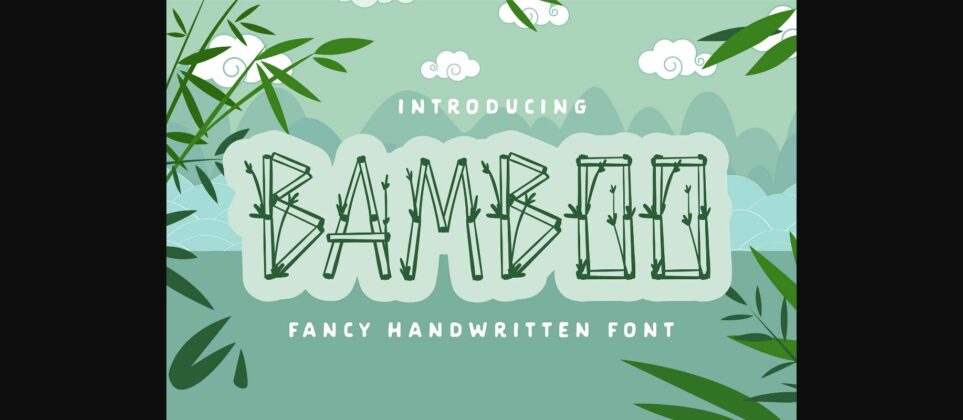 Bamboo Font Poster 3