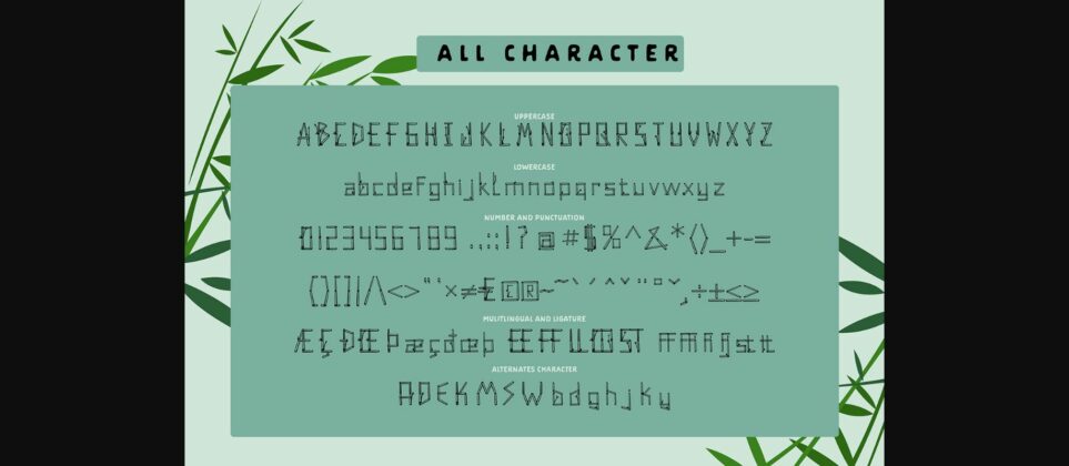 Bamboo Font Poster 8