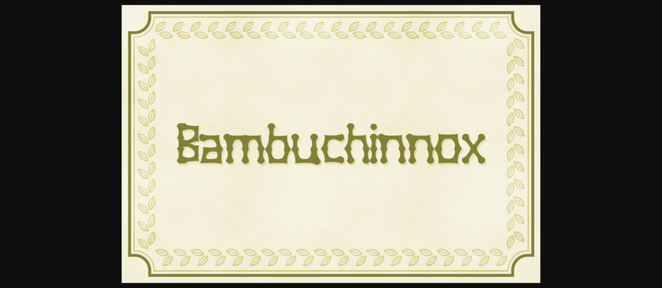 Bambuchinnox Font Poster 1