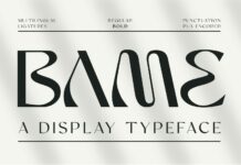 Bame Font Poster 1