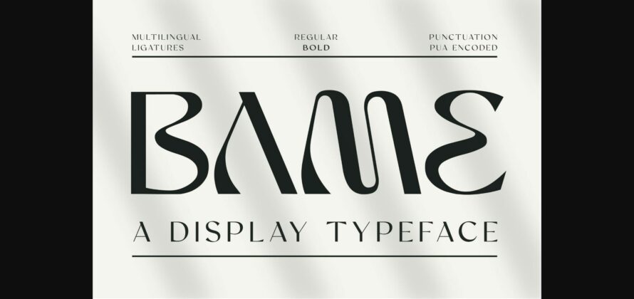 Bame Font Poster 1