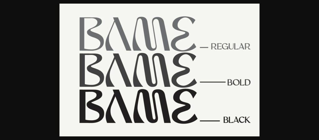 Bame Font Poster 4