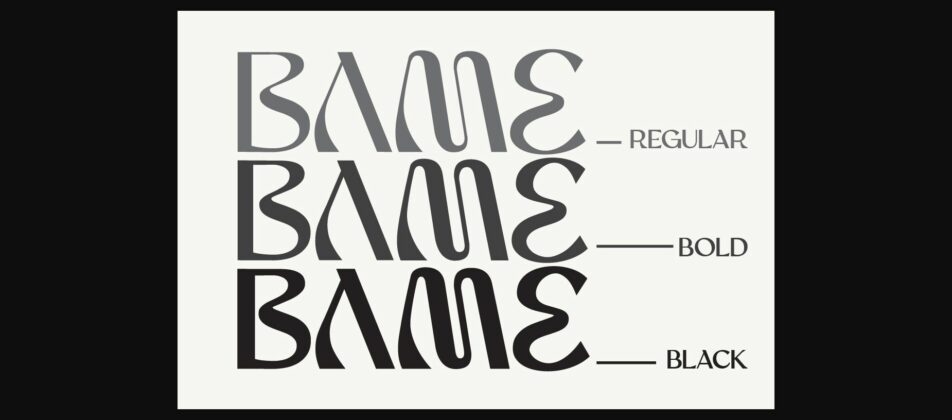 Bame Font Poster 4