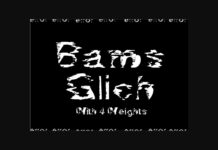 Bams Glitch Font Poster 1