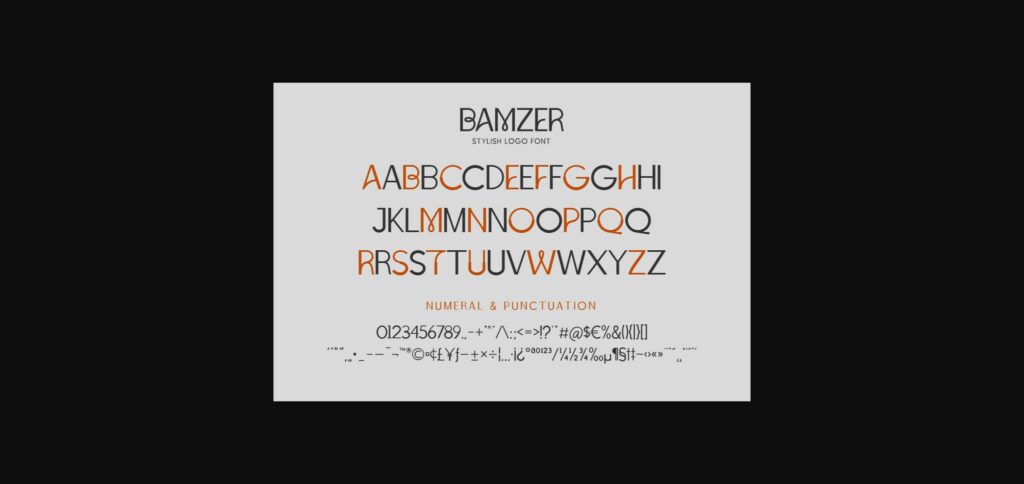 Bamzer Font Poster 10