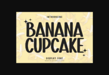 Banana Cupcake Font Poster 1
