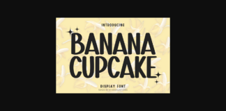 Banana Cupcake Font Poster 1