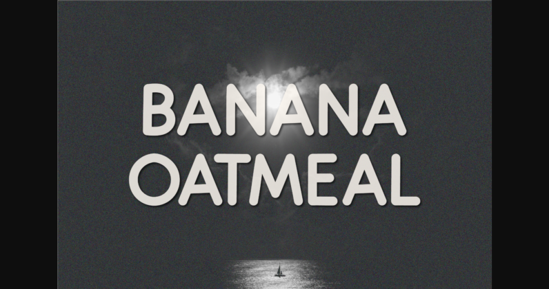 Banana Oatmeal Font Poster 3