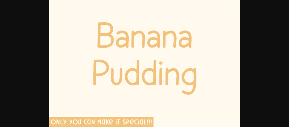 Banana Pudding Font Poster 3