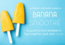 Banana Smoothie Font Poster 1