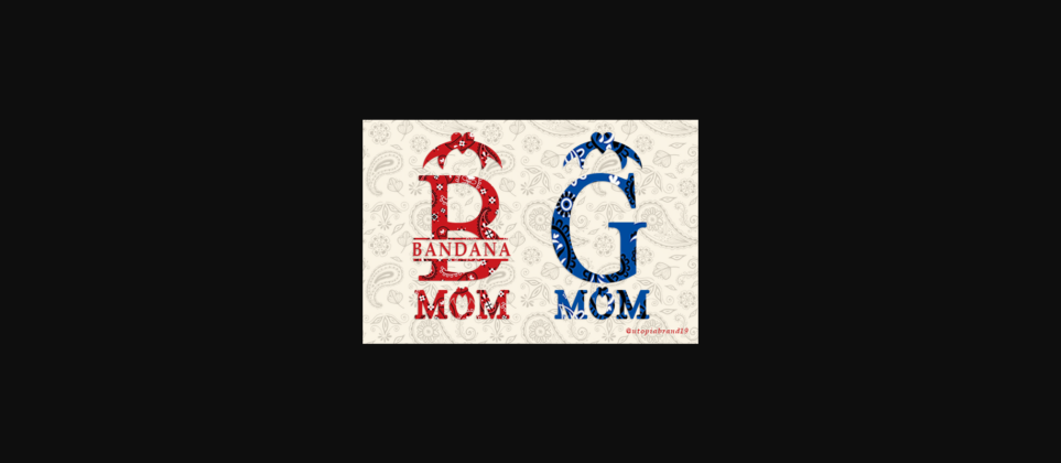 Bandana Mom Monogram Font Poster 3