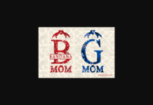 Bandana Mom Monogram Font Poster 1