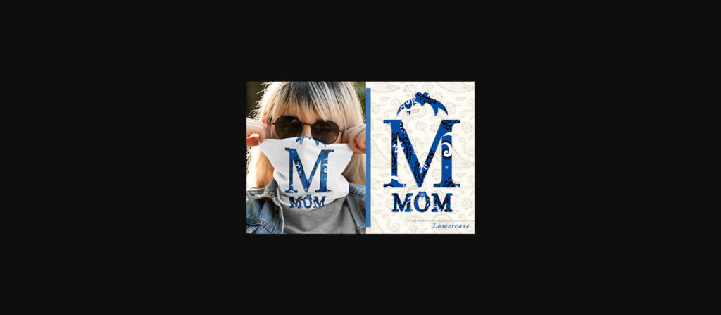 Bandana Mom Monogram Font Poster 5