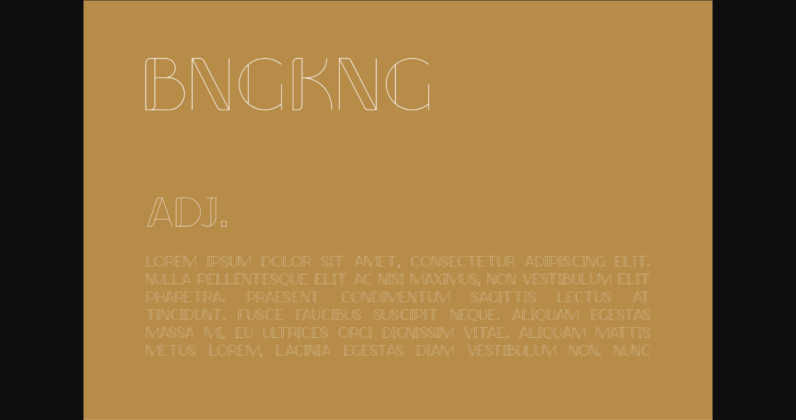 Bangkong Font Poster 4